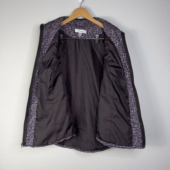 Croft & Barrow Puffer Vest Women 1X Purple Slimming - Picture 4 of 11